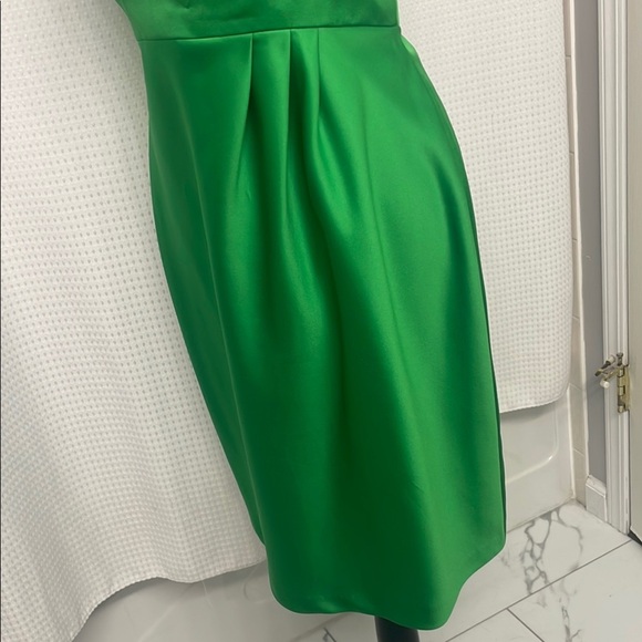Alfred Angelo Green Strapless Dress Criss Cross Sweetheart Bodice Size 10 - Picture 3 of 7